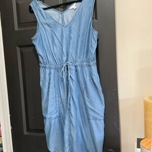 Time and Tru Light Blue Midi Dress